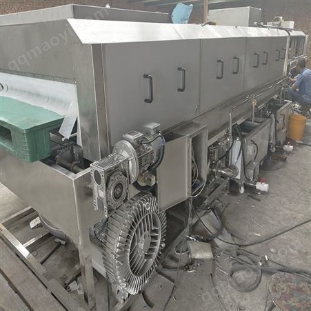 咨询客服托盘清洗机 全自动购物筐清洗设备 大型气泡清洗机