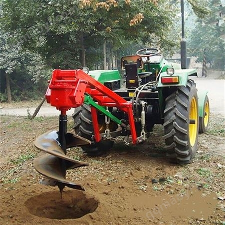 四轮拖拉车载式后置钻坑机 植树绿化打坑机  农用林业自动挖坑机