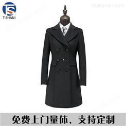 工作服制服毛呢外套 女中长款职业装 加厚保暖呢子大衣 售楼前台工作服